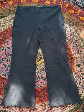 Betabrand Dress Pant Yoga Pants Womens 3XL Navy Blue Excellent Flared Leg